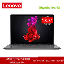 Lenovo-laptop xiaoxin pro 13, laptop amd ryzen 7 4800u, windows 10, ultrabook, 16gb ram para laptop, 512gb ssd, 13.3 lugares 2024 - compre barato