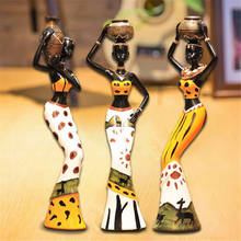 3Pcs/Set Resin African Girls Crafts Living Room Figurines Home Decoration Accessories Office Desktop Africa Women Ornaments 2024 - buy cheap