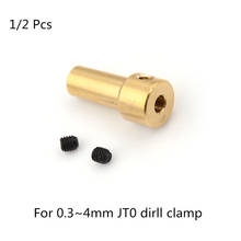 1 or 2 pcs Brass 2.3mm Motor Shaft Clamp Electric Drill Chuck JT0 Coupling Motor Shaft Coupler Clamp 2024 - buy cheap