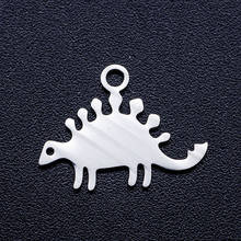 10pcs/lot Dinosaur DIY Jewelry Charms Wholesale 100% Stainless Steel Charm for Bracelet Making Charm for Necklace Making 2024 - buy cheap