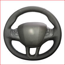 Mewant Black Artificial Leather Car Steering Wheel Cover for Peugeot 208 2011-2019 2008 2013-2019 308S 2015 2024 - buy cheap