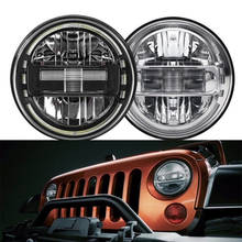 7 inch Headlight For Jeep Wrangler JK 2007-2017 LED Work Light J370 Lantsun 2024 - buy cheap