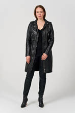 Nero Leather - Long Biker Women Genuine Leather Jacket, Slim Fit 2024 - buy cheap