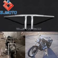 Barra cromada para guidão de motocicleta, barra t de 1-2/8 "de elevação, personalizada para harley sportster touring, cafe racer bobber, chopper 2024 - compre barato