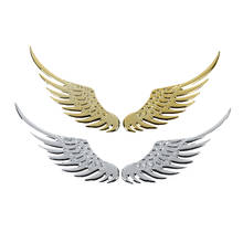 1 Pair Fashion Metal Stickers 3D Wings Car Sticker Car Motorcycle Accessories Gold/silver Car Styling 2024 - buy cheap