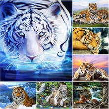 DIY 5D Tiger Diamond Painting Full Drill Picture Of Rhinestones Embroidery Cross Stitch Kit Wall Decor 2024 - buy cheap