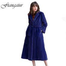 Ftangaiur 2021 Winter Import Velvet Mink Fur Coat Turn-Down Collar Sashes Mink Coat Women X-Long Natural Real Mink Fur Coats 2024 - buy cheap