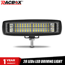 New 6 Inch car LED Work Light bar 28W 12V Dual Row Wide flood beam Fog Light Daytime lamp DRL Auto Universal 4x4 Off road boat 2024 - buy cheap