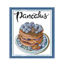 Blueberry cake 2 cross stitch kit aida 14ct 11ct count print canvas stitches embroidery DIY handmade needlework 2024 - buy cheap