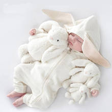 2022 Spring New Infant Clothing Baby Bunny Hooded Clothes Newborn Baby Boys Rompers Baby Girls Jumpsuit Baby Costume 0-24M 2024 - buy cheap