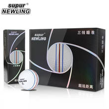 Supur NEWLING Golf Balls Triple Lines 3 Layers Supur Long Distance Balls 12 pcs / Box Triple Track Golf Game Ball 3 Line 2024 - buy cheap