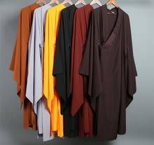 Roupa monge shaolin kung fu unissex, roupa de alta qualidade em 6 cores budista zen cama meditada, uniformes de buda, vestido de kesa 2024 - compre barato