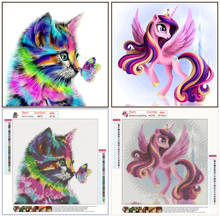 Full Diamond 5D DIY Diamond Painting  Animal Cat Diamond Embroidery Kit Mosaic Home Decoration 30*30 2024 - buy cheap