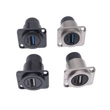 D type Metal USB socket female to female USB 3.0 2.0 connector panel mounting 2024 - buy cheap