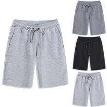 European American Men Shorts Straight Casual Comfortable Outdoor Summer Fashion Loose Solid Color Stretch Five-Point Shorts 2024 - buy cheap