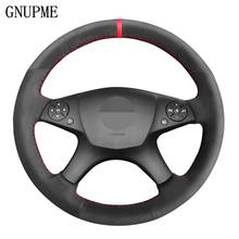 Black Suede Leather Car Steering Wheel Cover for Mercedes Benz W204 C-Class 2007-2010 C280 C230 C180 C260 C200 C300 2024 - buy cheap