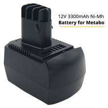 12v 3300mah bateria recarregável ni-mh, bateria substituta para ferramentas elétricas metabo 12sp bs12sp bsz12 encaixe bsz12 2024 - compre barato