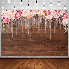 Avezano casamento backdrops flores prancha brilhante photophone para fotografia foto estúdio fundos decoração aniversário menina photozone 2024 - compre barato