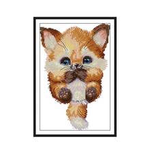 Joy Sunday Cute Fox Baby Cross Stitch Kits Counted Pattern Printed Chinese Embroidery Needlework Decorations for Children's Room 2024 - buy cheap