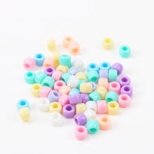 Cuentas espaciadoras de acrílico redondas de gran agujero, color caramelo, para fabricación de joyas Diy, venta al por mayor, 8x6mm, 50 Uds. 2024 - compra barato