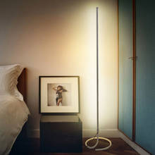 Скандинавский минималистичный СВЕТОДИОДНЫЙ торшер, современный простой линейный вертикальный стоячий светильник для гостиной, спальни, отеля 2024 - купить недорого