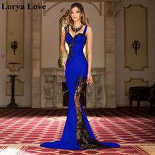 Elegant Royal Blue Mermaid Evening Dresses Women Special Occasion Party Appliques Sequin Long Gowns 2021 Red Prom Formal Dress 2024 - buy cheap