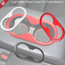Soporte de vaso de agua para asiento trasero, marco decorativo para Tesla modelo 3, embellecedor de cubierta de Panel 2024 - compra barato