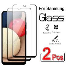 2pcs tempered glass for samsung galaxy a6 a8 plus a7 2018 screen protector for samsung f41 a52 a72 s21 plus protective glas film 2024 - buy cheap