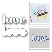 2020 New English Words Love and Silhouette Metal Cutting Dies For DIY Cut Paper Craft Making Greeting Card Scrapbooking NO Stamp 2024 - buy cheap