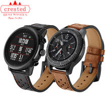 22mm Leather strap for Huawei watch GT-2-2e-Pro GT2/GT2E Band Samsung Gear s3 frontier bracelet Galaxy Watch 46mm/3 45mm band 2024 - buy cheap