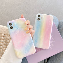 Funda de teléfono con gradiente de colores para iPhone, carcasa trasera completa de silicona líquida suave para iPhone 7, 8 Plus, SE 2020, X, XR, XS, 12, 11 Pro Max 2024 - compra barato