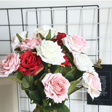 1 ветка, искусственный цветок, Шелковая Роза «сделай сам», искусственный цветок, подарок на день Святого Валентина, украшение для дома и свадьбы 2024 - купить недорого