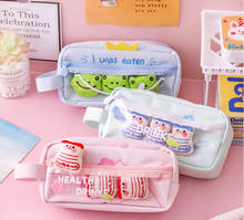Cute Pencil Bags Large Capacity Elementary School Girl Heart Salt Pencil Case Ins Tide Stationery Box School Supplies Kawaii 2024 - buy cheap