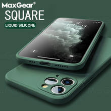 Классический квадратный мягкий жидкий силиконовый чехол для iPhone 11 Pro X XR XS Max SE 2020 7 8 6 6s Plus 12, роскошный однотонный чехол для телефона 2024 - купить недорого