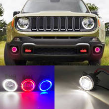 2 Functions For Jeep Renegade 2016 2017 2018 Auto LED DRL Daytime Running Light Car Angel Eyes Fog Lamp Foglight 2024 - buy cheap