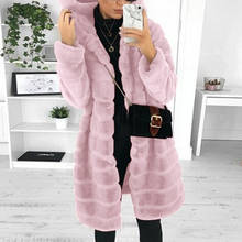 Winter Women High Quality Faux Fur Coats Hoody Long Soft Fluffy Jacket Overcoat Thick Warm Plus Size Female Plush Outerwear 5XL 2024 - buy cheap