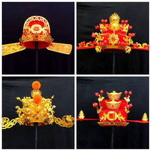 Gorro de Cosplay de Dios de la riqueza para adultos, gorro de boda para novio, accesorios divertidos de boda, accesorios de celebración de Festival de empresa 2024 - compra barato