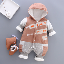 Newborn baby rompers autumn winter girls toddler cotton thick velvet cute jumpsuits for bebe boys infant warm overall clothing 2024 - buy cheap