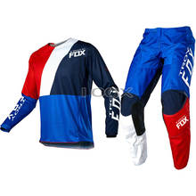 Conjunto de calças para motocicleta, azul, vermelho, branco, 180, conjunto com camisa, atv, dirt bike, equitação, motocicleta, traje para homens e mulheres, unissex 2024 - compre barato
