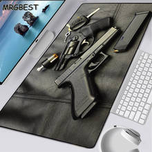 MRGBEST Large Size Lock Edge Rubber Mouse Pad Gun Picture Game Player Keyboard Mat Can Choose RGB and No LED Padmouse Csgo 2024 - buy cheap