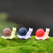 10PCS Snail Figurine Miniature Statue Decoration for Mini Fairy Garden Micro Landscape Cartoon Animal Resin Craft 2024 - купить недорого