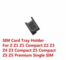 Suporte original para cartão micro sim, slot para sony xperia z z2 z1 z3 z5 compacto mini z4 z5 z5 premium 2024 - compre barato