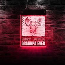 Best Bucking Grandpa Ever Deer Hunting LED Lighting Neon Sign Acrylic Wall Light Electric Display Board Buck Lover Home Décor 2024 - buy cheap