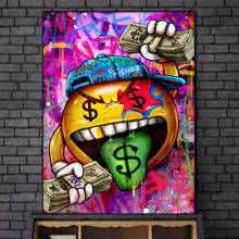 Graffiti Make Money Not Friend Street Art Canvas Print Painting Abstract Wall Picture Modern Living Room Home Decoration Poster 2024 - buy cheap