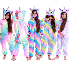 Unicorn Pajamas Onesies Kids Winter Onesies Girls Boys Sleepwear Animal Pajamas Sets Children Hooded Cartoon Onesies 2024 - buy cheap