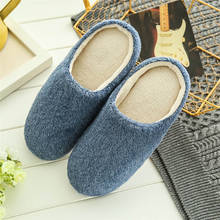 Zapatillas de invierno para hombre, zapatilla suave de felpa, cálida, antideslizante, para dormitorio, de piel, A40 2024 - compra barato