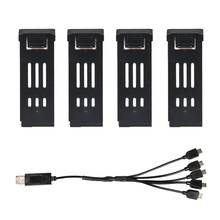 4Pcs 3.7V 1200mAh Lipo Battery with Charger Units Cable For E58 JY019 RC Drone Spare Parts Replace Rechargeable Batteries 2024 - buy cheap