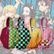 Anime hoodies Sweatshirt Demon Slayer Kimetsu no Yaiba Kamado Tanjirou Cosplay Costume Men Woman Jacket Hooded Top 2024 - buy cheap