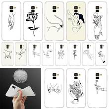 Line art body painting Phone Case For Samsung Galaxy A52 A32 A42 A12 A72 5G A50 A51 A21S A3 A5 A6 A7 A8 Plus 2018 2017 Cover 2024 - buy cheap