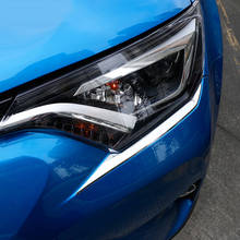 ABS Хромированная оболочка для Toyota RAV4 для Toyota Previa Rav 4 2017 2018 спереди головной светильник лампа полоска для века крышка комплект отделкой аксессуары 2024 - купить недорого